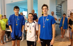 Yann premier minime du 400 nl devant Louis Robino et Maxime Perichot (Grand Champ)