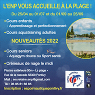 La plage 2022 (du 25/04 au 01/07 et du 01/09 au 25/09)