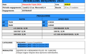 INTERCLUBS 56 BENJAMINS - 2024